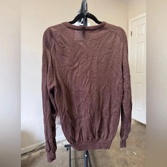 Joseph A Bank 100% merino wool vneck sweater size L - Picture 5 of 5